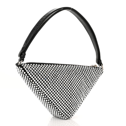 Prada Satin Crystal Triangle Pouch Cristal 3 of 14