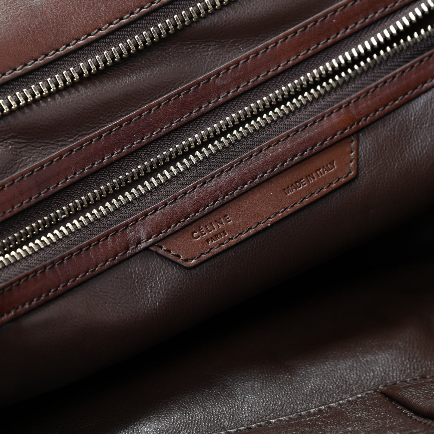 Smooth Calfskin Shearling Mini Luggage Grey