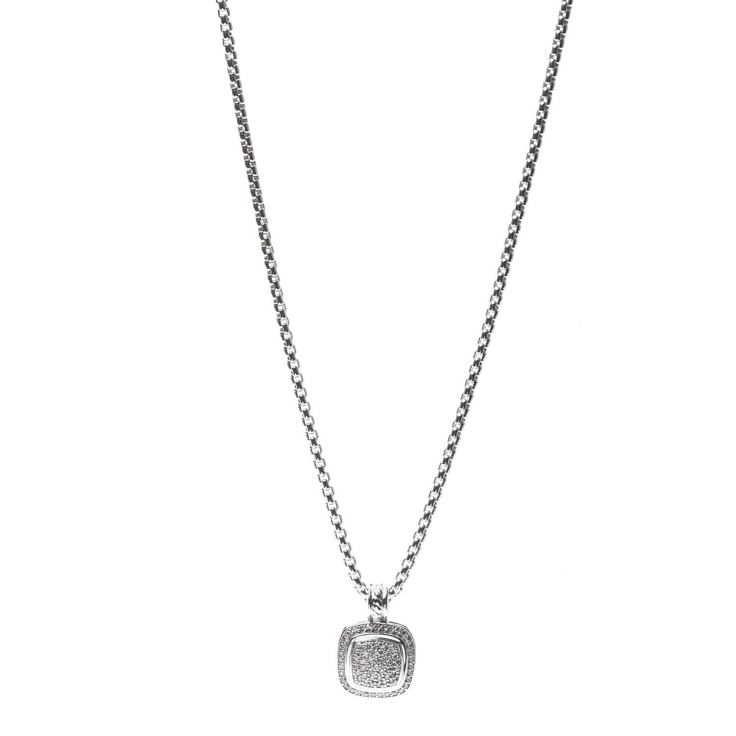Sterling Silver 14K Yellow Gold Diamond 11mm Albion Pendant Necklace
