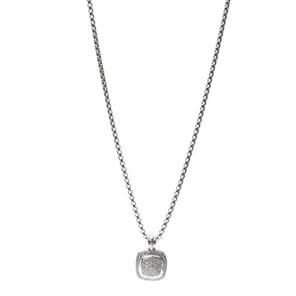 David Yurman Sterling Silver 14K Yellow Gold Diamond 11mm Albion Pendant Necklace 1 of 4