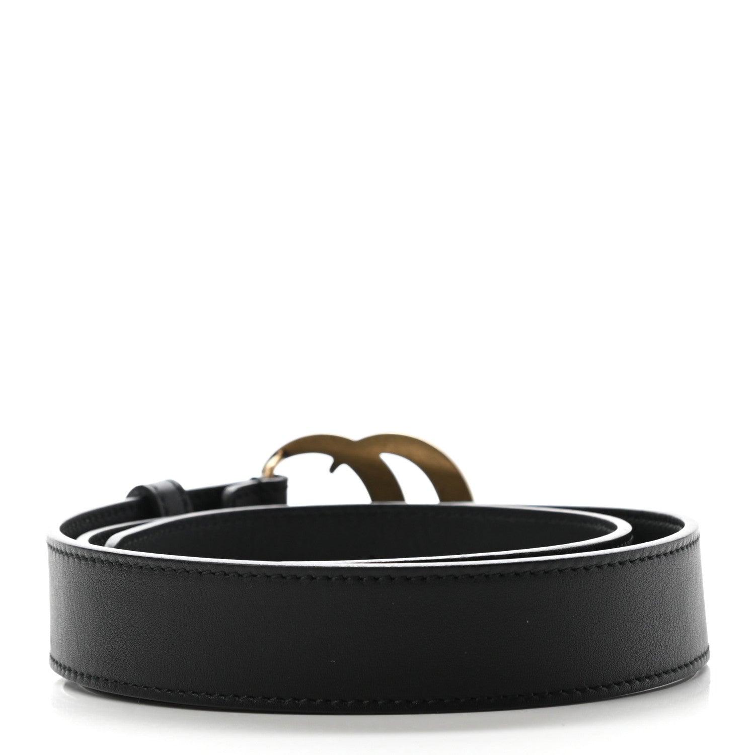 Gucci Calfskin Double G 30mm Belt 80 32 Black 2 of 6
