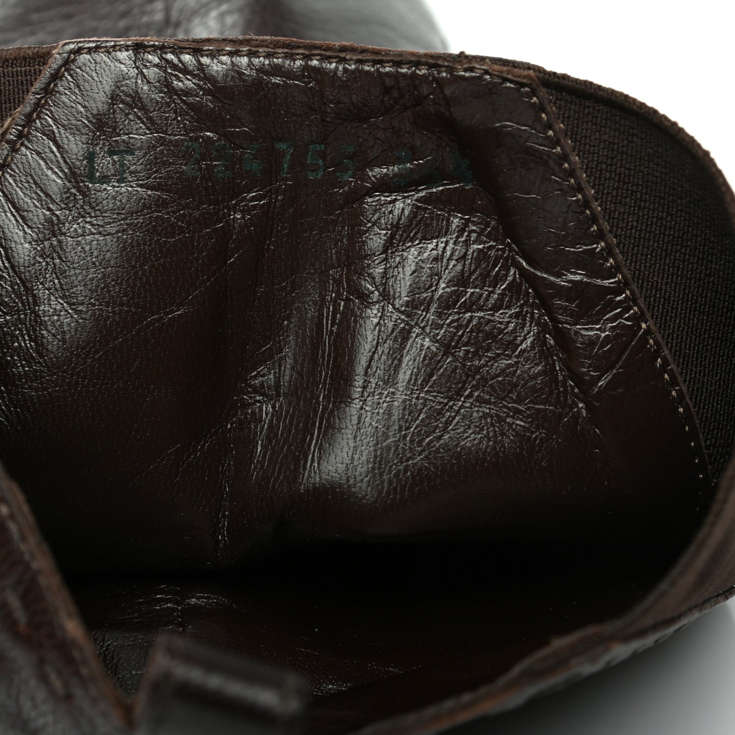 Calfskin Knee High Boots 36.5 Chocolate