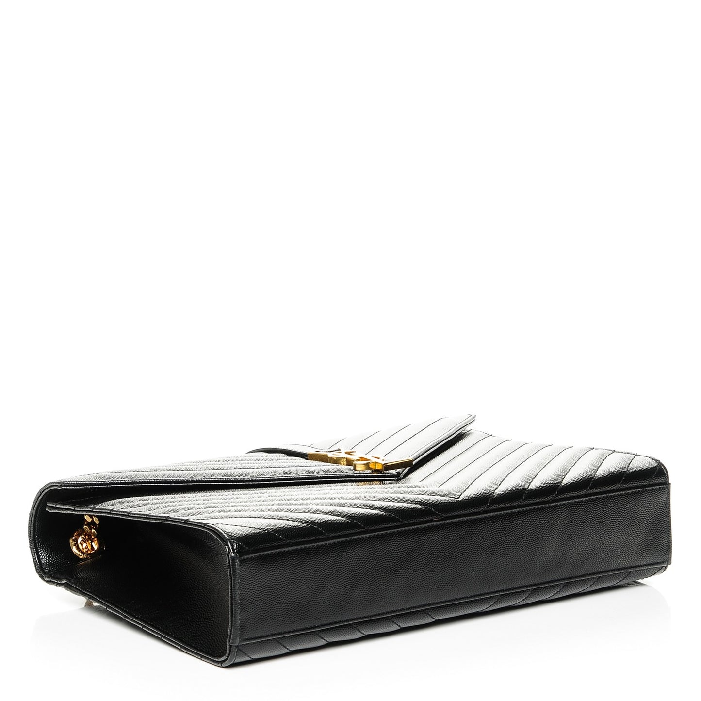 Grain De Poudre Matelasse Chevron Large Monogram Satchel Black