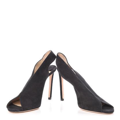 Jimmy Choo Suede Shar 100 Pumps 36 Black 5 of 13