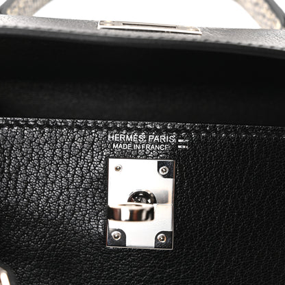 Hermes Chevre Mysore Lizard Mini Kelly Sellier Touch 20 Black Ombre 6 of 9