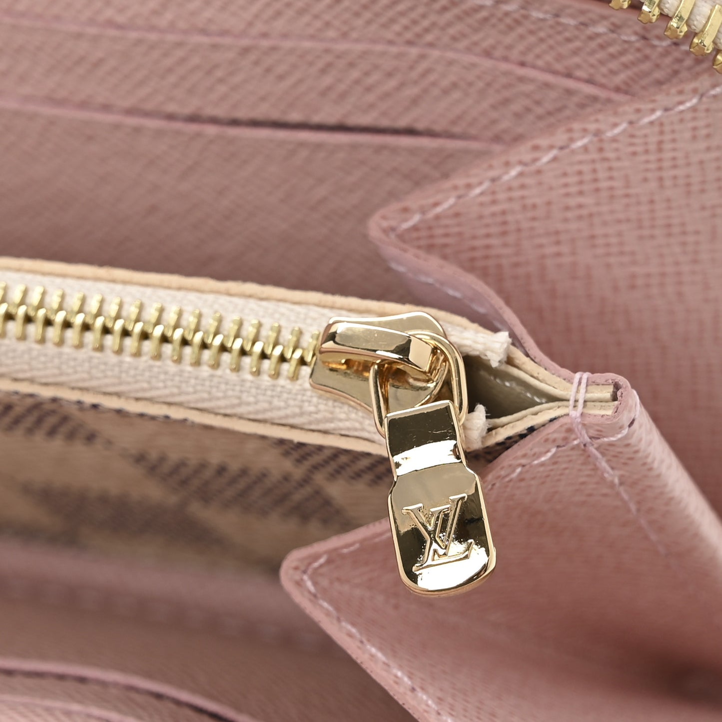 Damier Azur Clemence Wallet Rose Ballerine