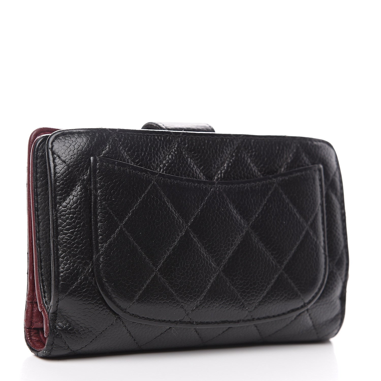 Chanel Caviar Quilted CC French Wallet Black 2 of 12