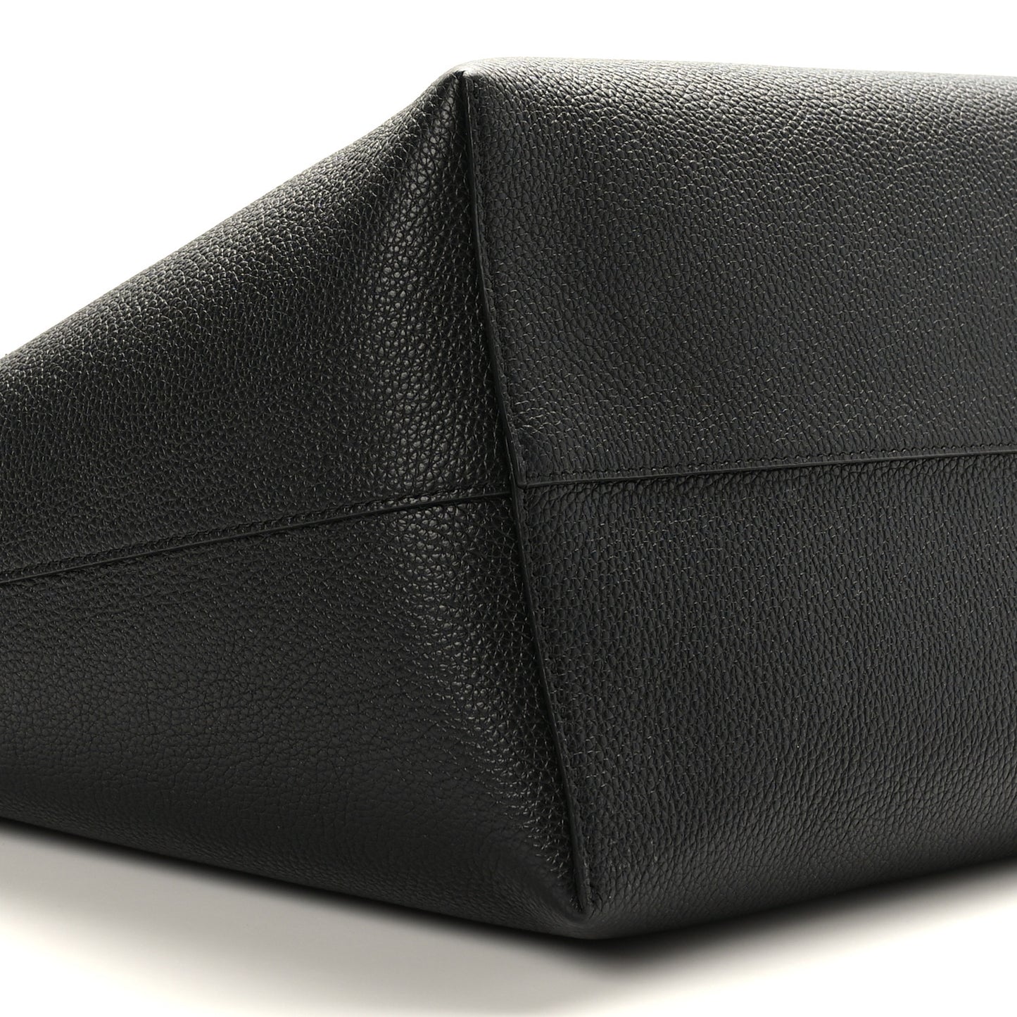 Grained Calfskin Skull Open Shopper Tote Black