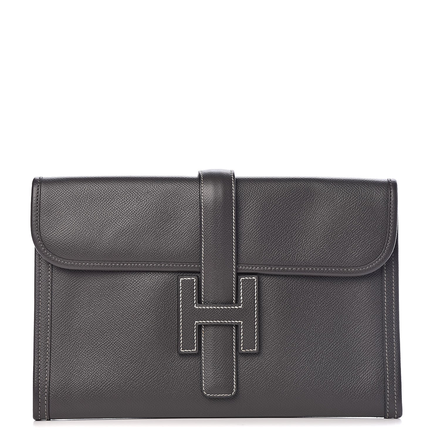 Hermes Epsom Jige PM Clutch Graphite 1 of 10