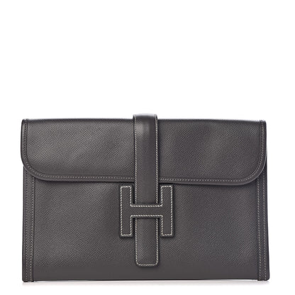 Hermes Epsom Jige PM Clutch Graphite 1 of 10
