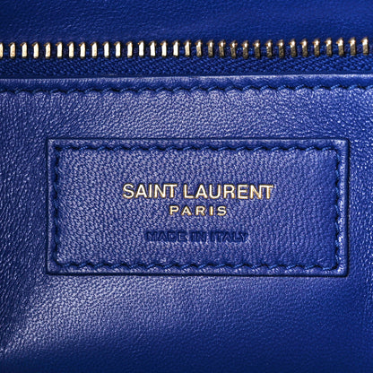 Saint Laurent Smooth Calfskin Carre Satchel Royal Blue 6 of 15