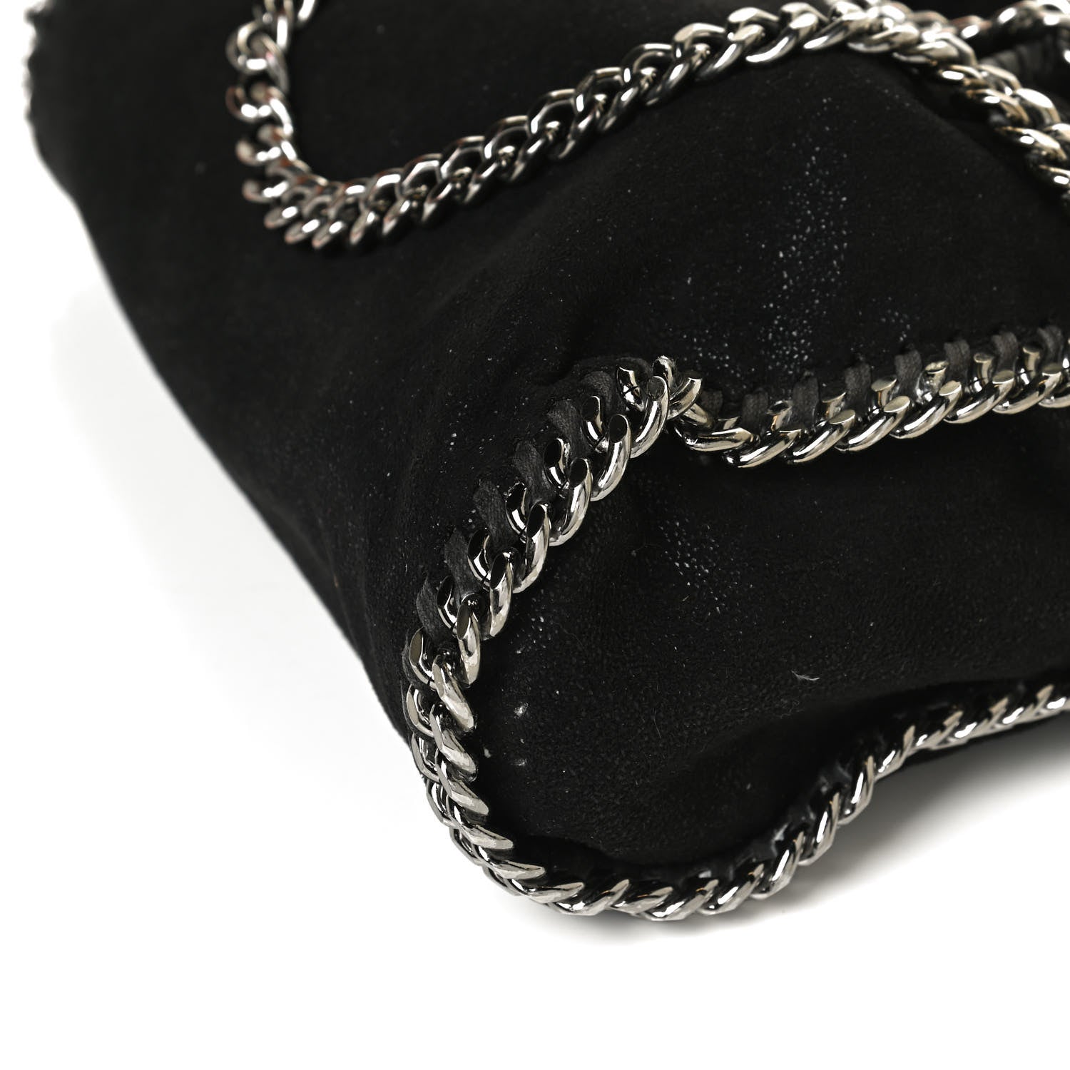 Stella McCartney Shaggy Deer Mini Falabella Fold Over Tote Black 10 of 11