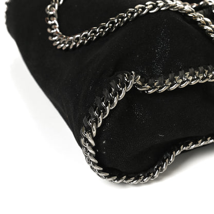 Stella McCartney Shaggy Deer Mini Falabella Fold Over Tote Black 10 of 11