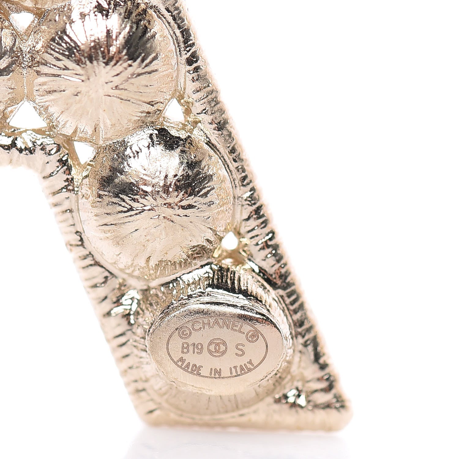 Chanel Crystal Cha-Nel Logo Brooch Set Gold 4 of 7