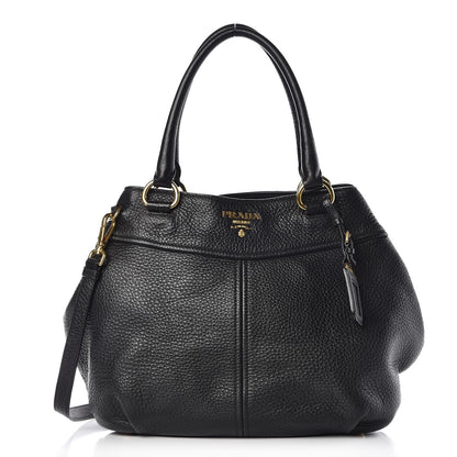 Prada Vitello Daino Shoulder Bag Black 1 of 7