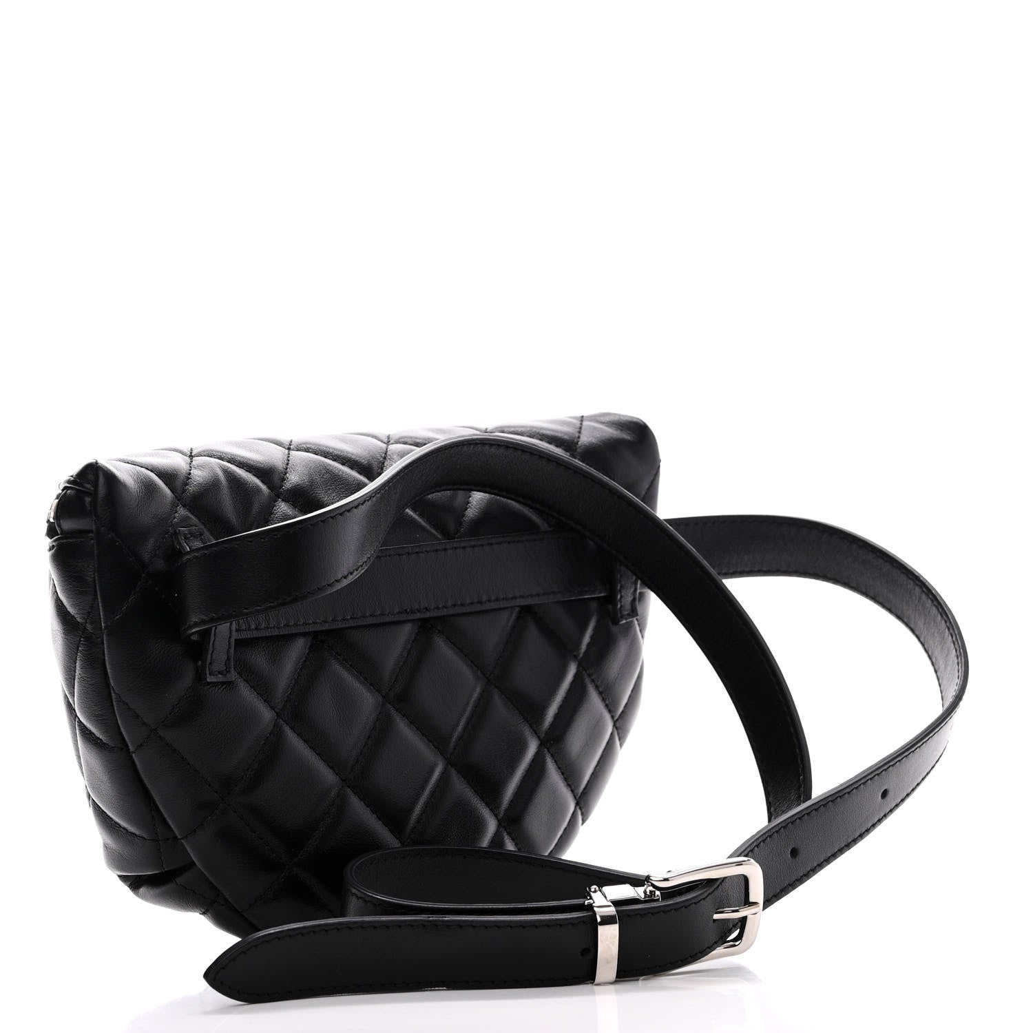 Chanel Calfskin Quilted Waist Belt Bag Black 3 of 10