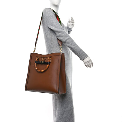 Gucci Wonka Grain Calfskin Large Diana Tote Bag Cuir Black 3 of 13