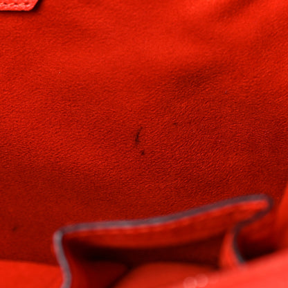 Celine Drummed Calfskin Mini Luggage Vermillion 9 of 10