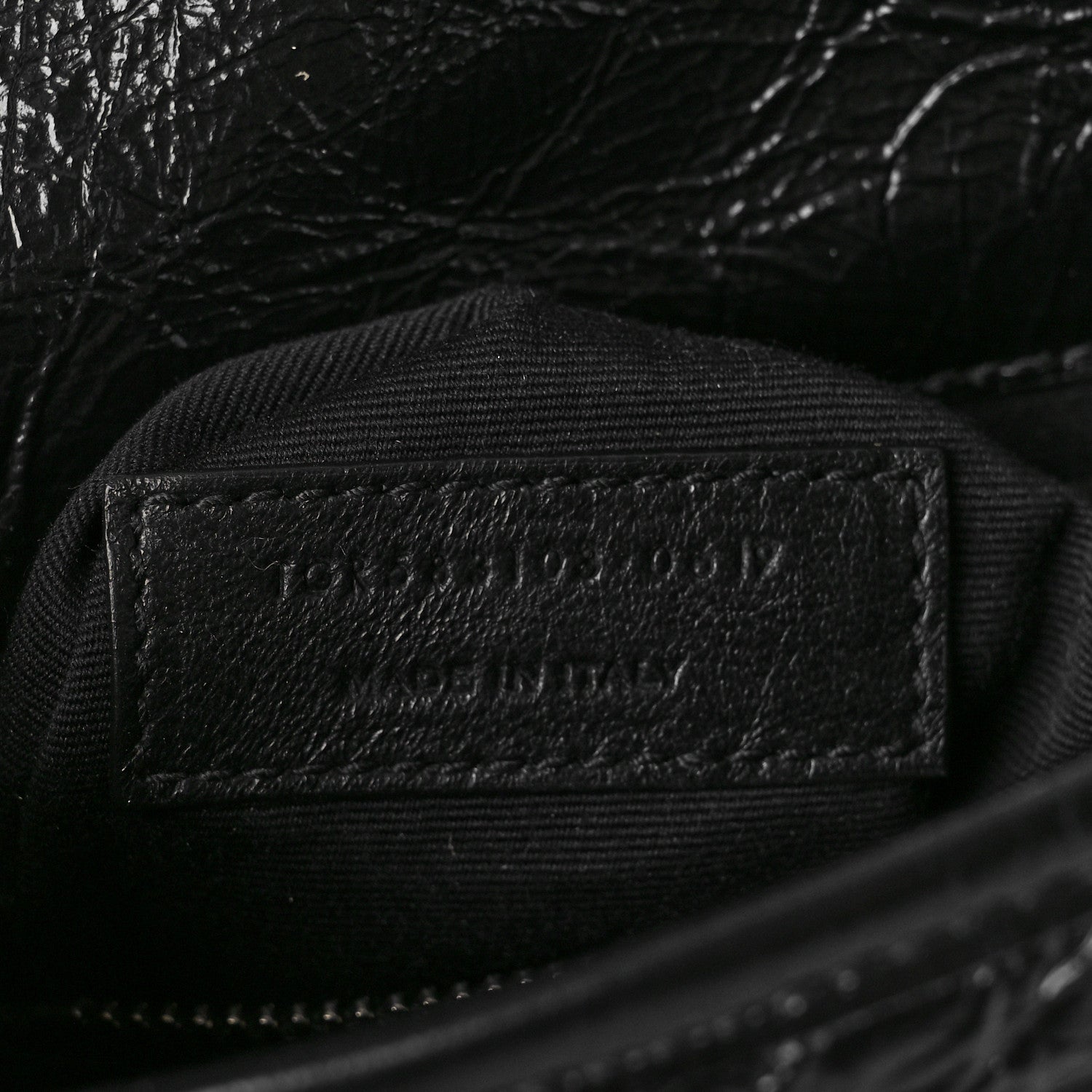 Saint Laurent Crinkled Calfskin Matelasse Monogram Niki Chain Wallet Black 7 of 9