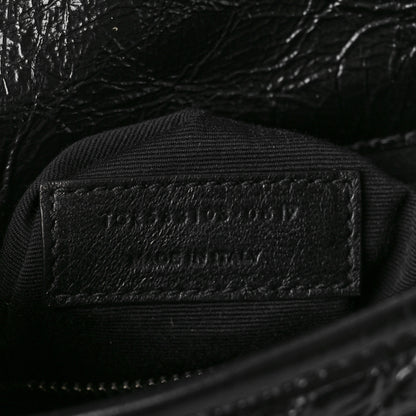 Saint Laurent Crinkled Calfskin Matelasse Monogram Niki Chain Wallet Black 7 of 9