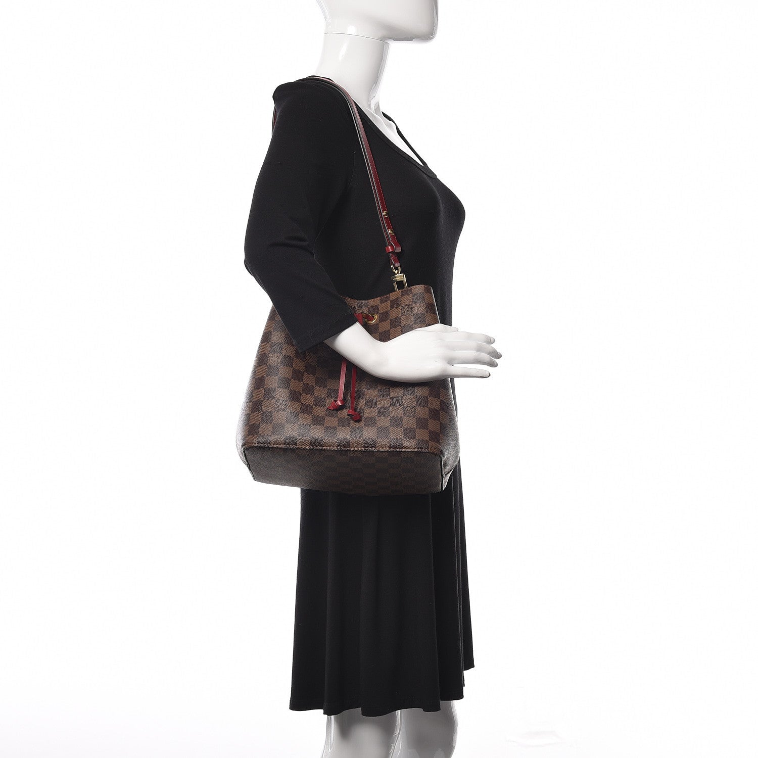 Louis Vuitton Damier Ebene Neonoe MM Cherry Berry 2 of 14