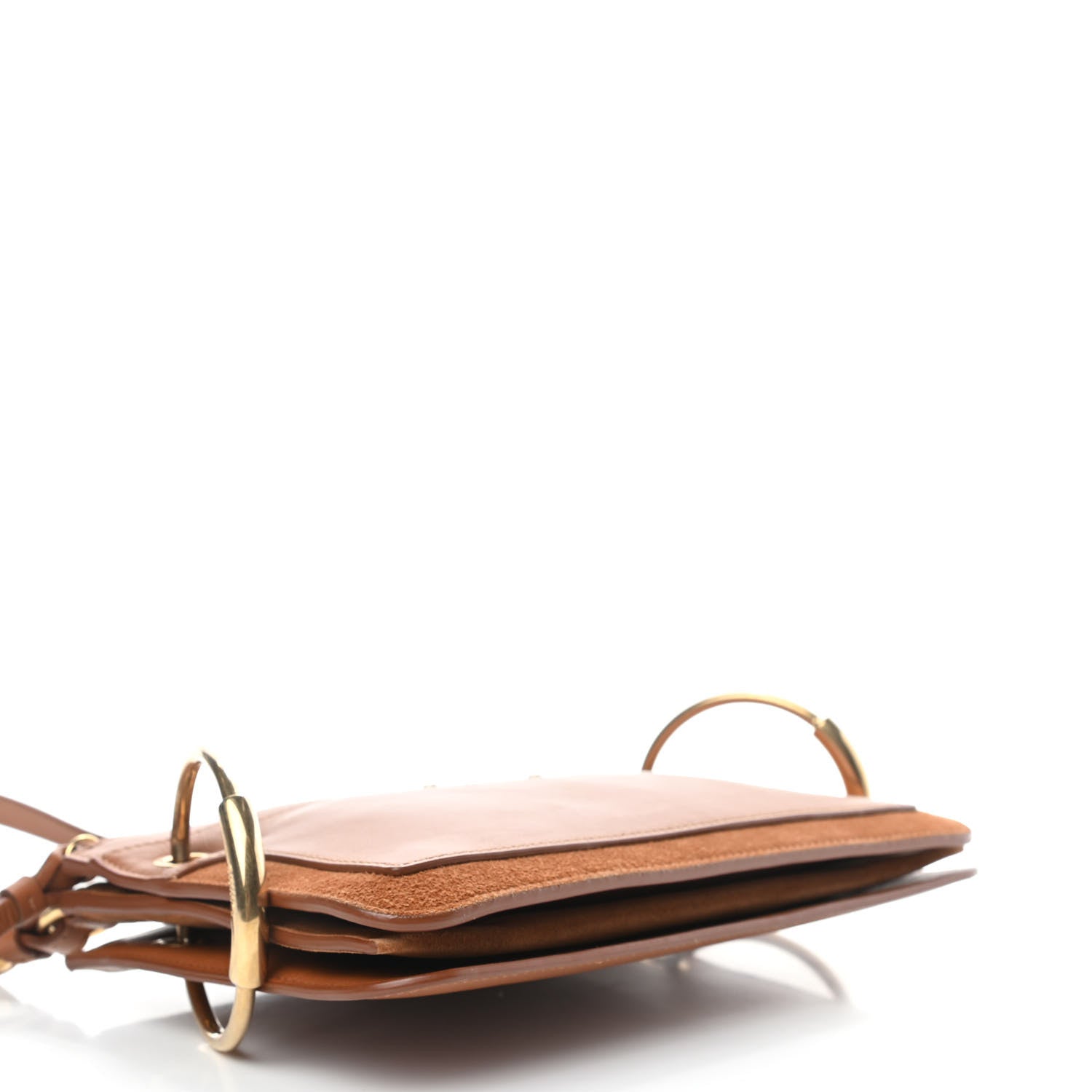 Chloe Calfskin Suede Mini Roy Bag Caramel 4 of 8