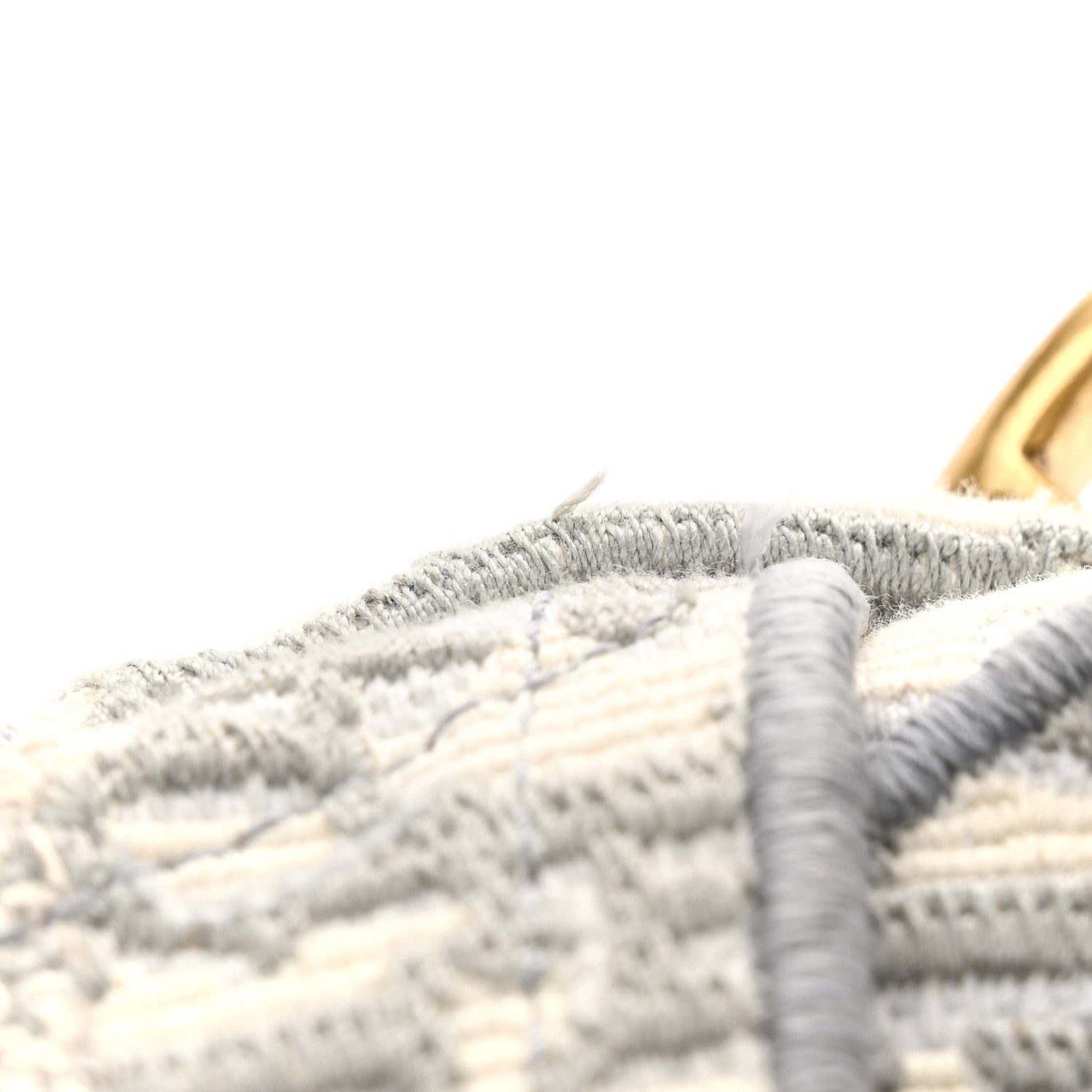 Christian Dior Oblique Embroidered Saddle Bag Gray 12 of 13