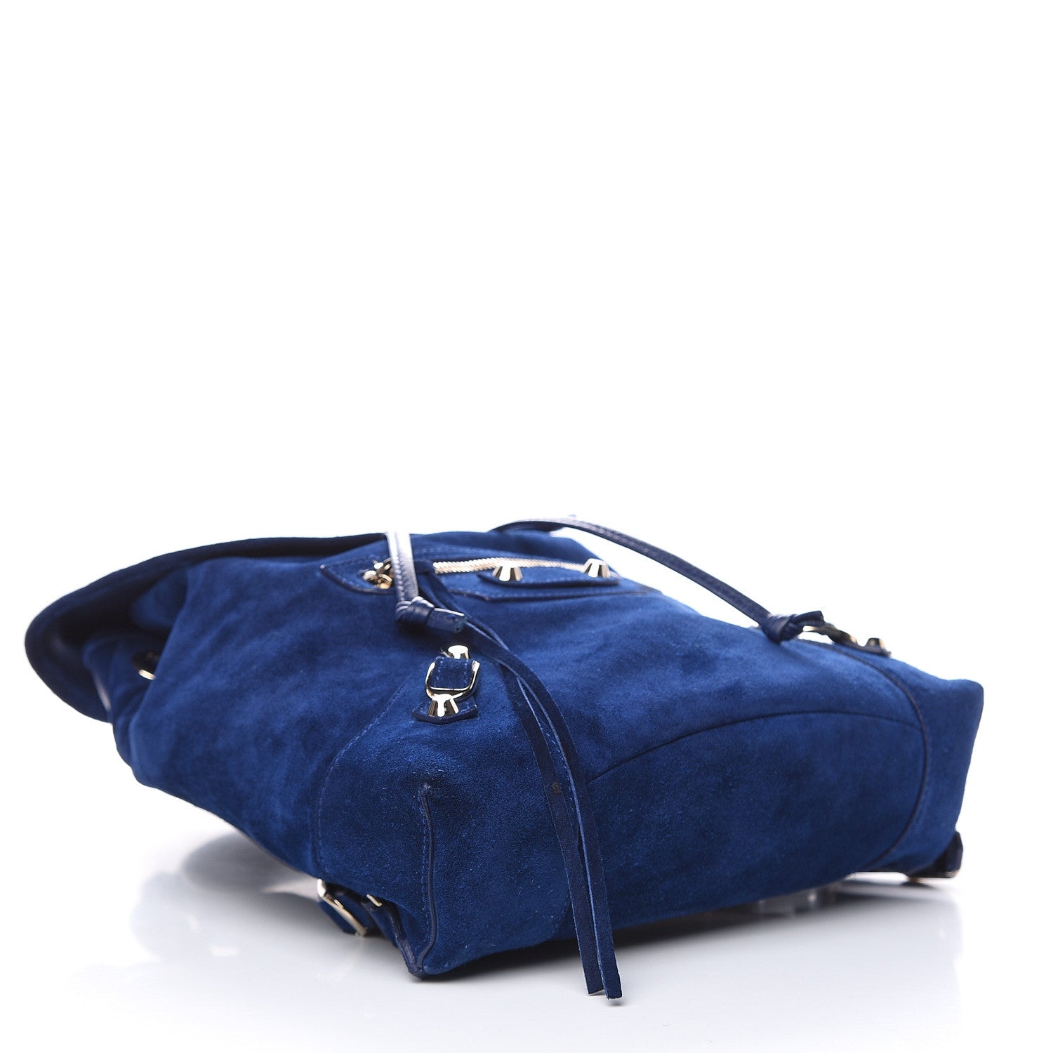 Balenciaga Baby Daim Suede Classic Hardware Traveler Backpack Bleu Pacifique 3 of 13