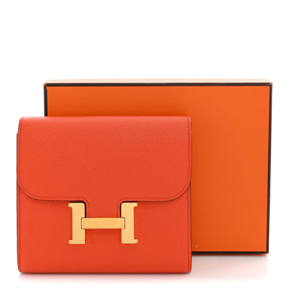 Hermes Epsom Constance Short Wallet Feu 10 of 10