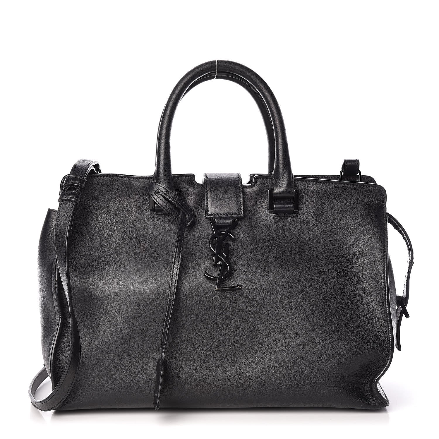 Saint Laurent Smooth Calfskin Small Monogram Cabas Black 1 of 15