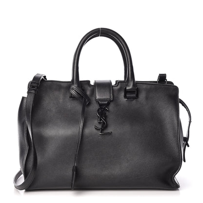 Saint Laurent Smooth Calfskin Small Monogram Cabas Black 1 of 15