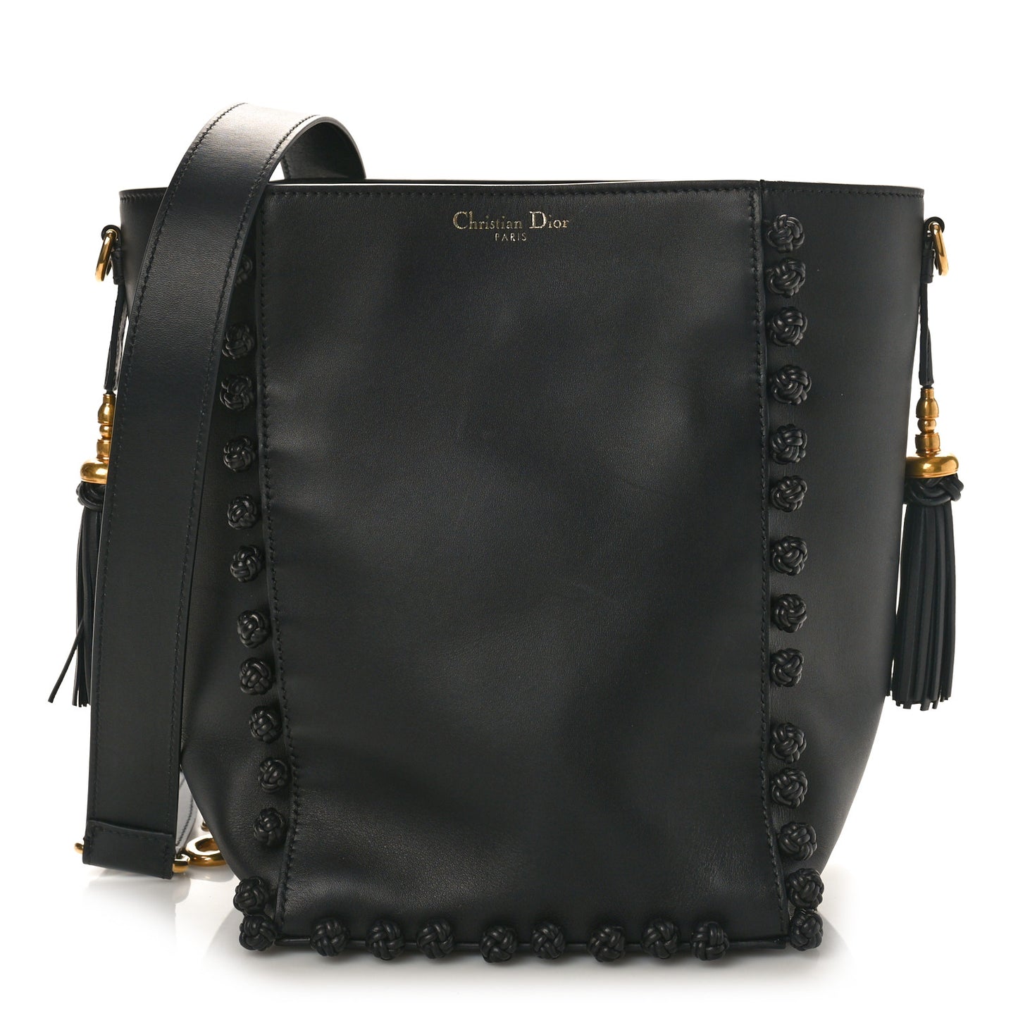 Lambskin Bucket Bag Black