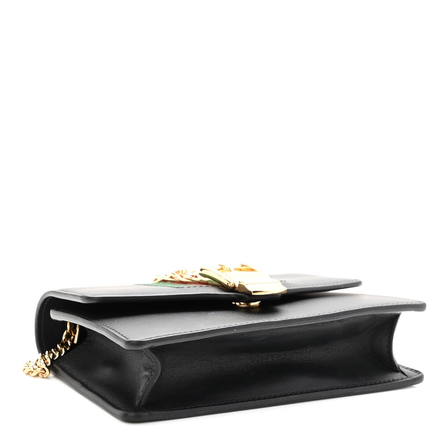 Calfskin Super Mini Sylvie Chain Shoulder Bag Black