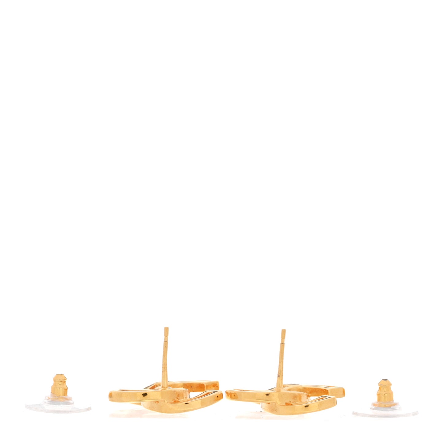 Metal Obazine CC Earrings Gold