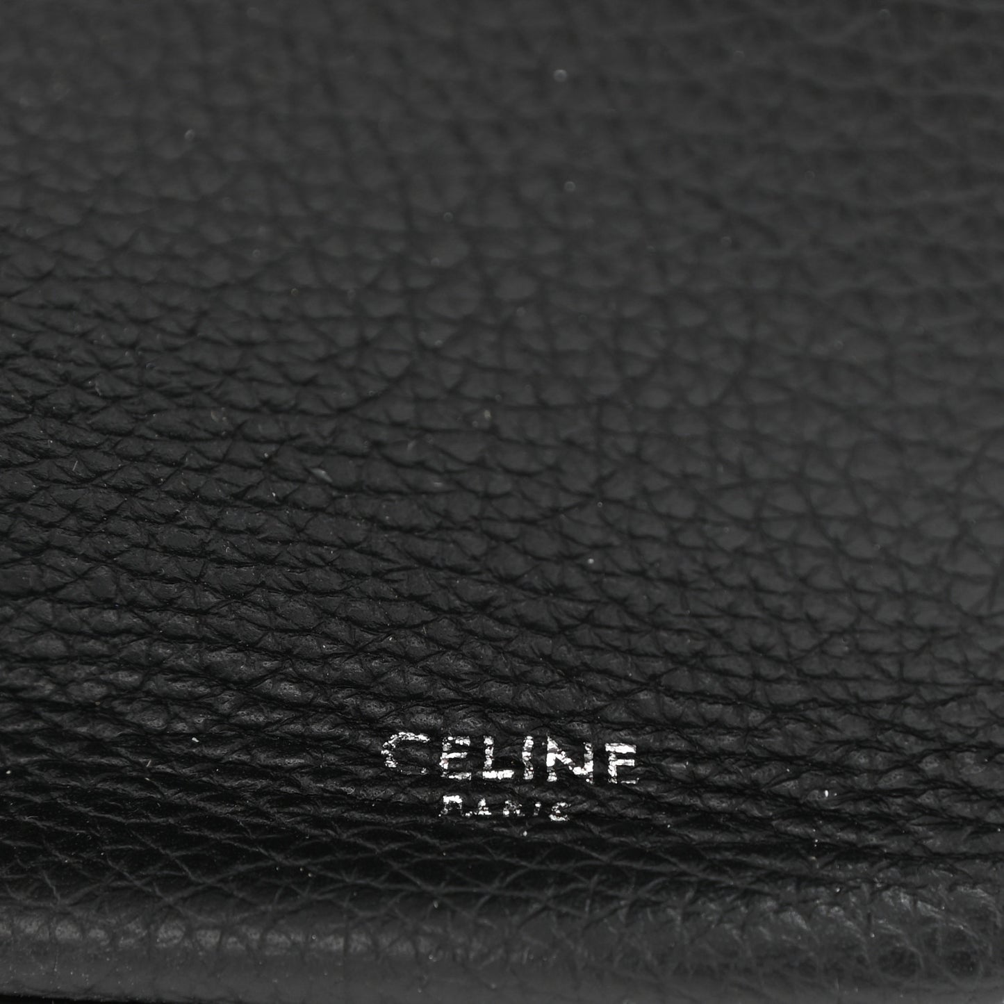 Grained Calfskin Nano Big Bag Bucket Black