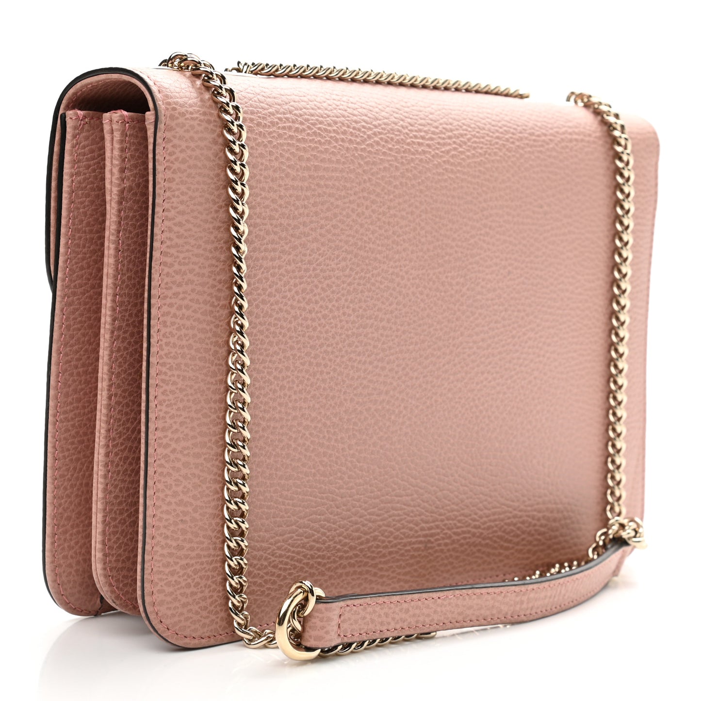 Dollar Calfskin Interlocking G Shoulder Bag Soft Pink