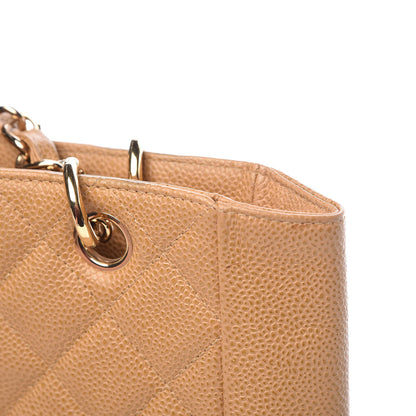 Chanel Caviar Quilted Petit Shopping Tote PST Dark Beige 8 of 14