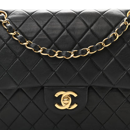 Chanel Lambskin Quilted Medium Double Flap Black 10 of 14