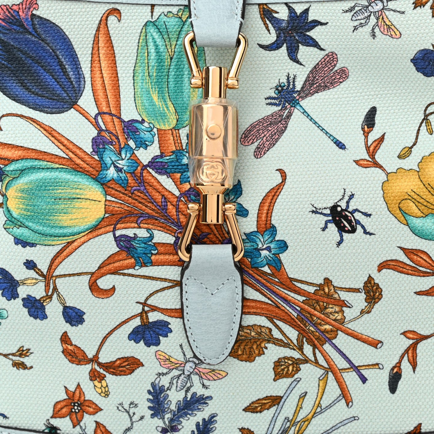 Canvas Flora Medium Jackie Hobo Light Blue