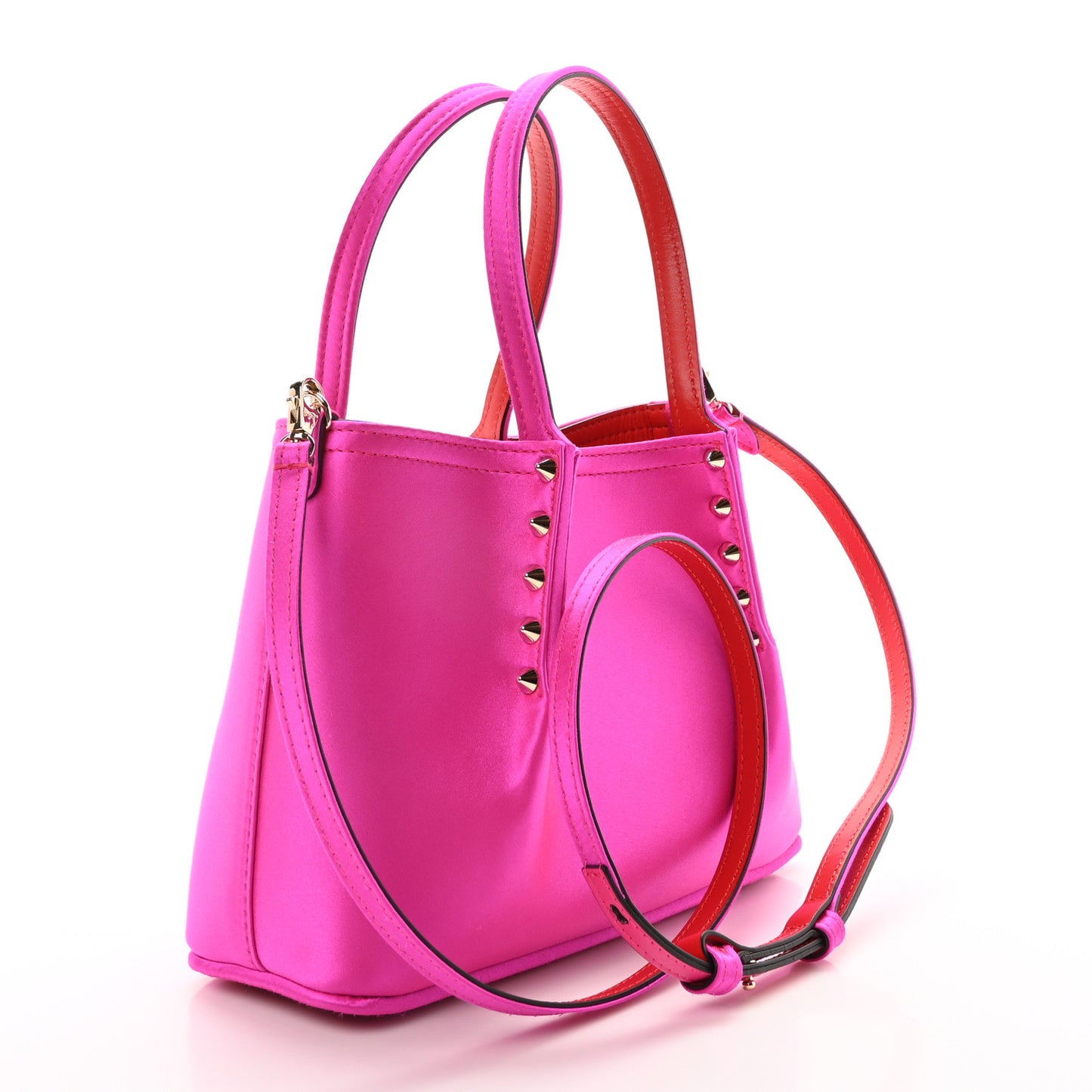Satin Spiked Mini Cabarock Shopper Holly Pink
