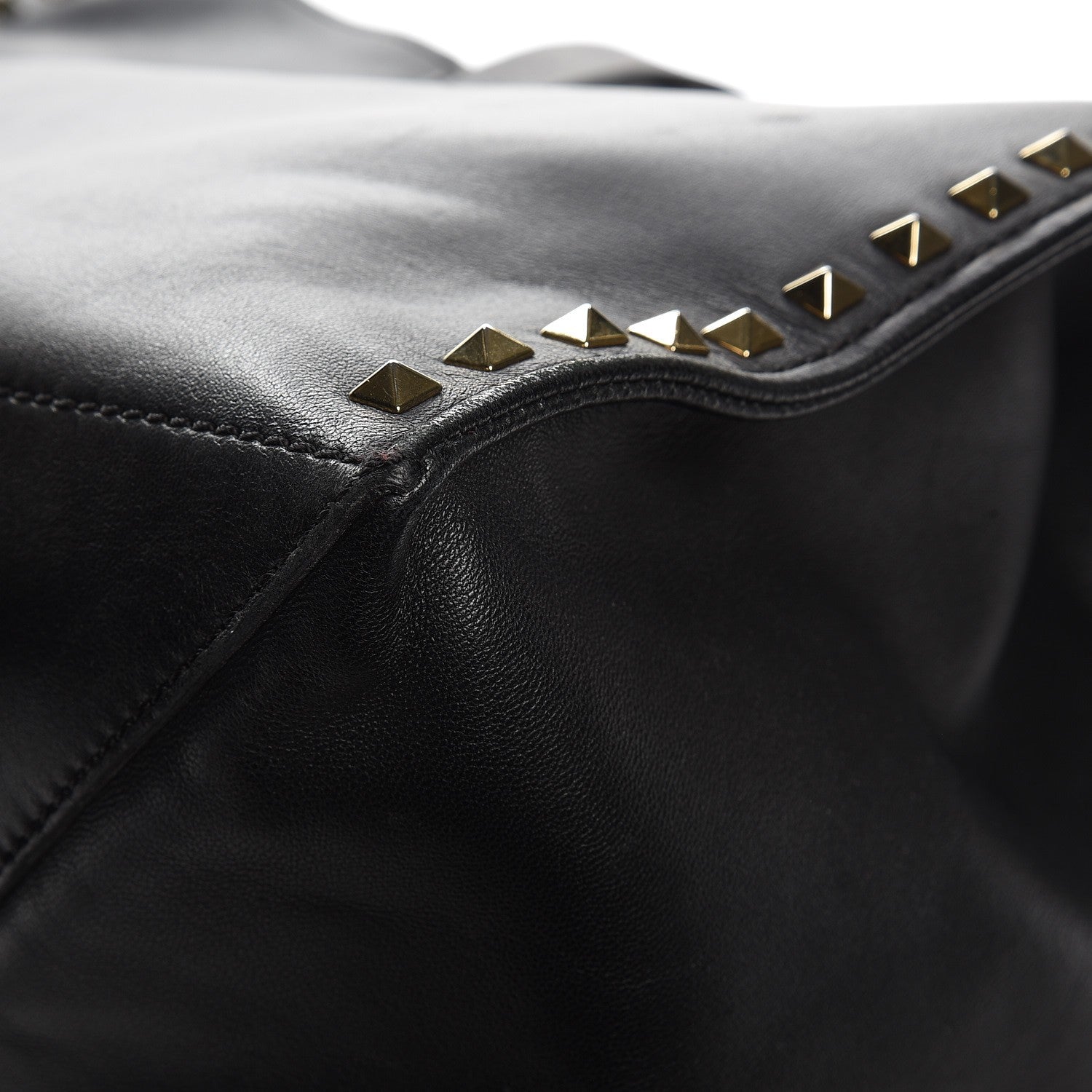 Valentino Garavani Nappa Medium Rockstud Soft Tote Black 12 of 13