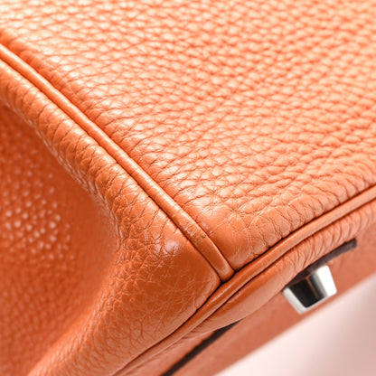 Hermes Taurillon Clemence Birkin 30 Orange 12 of 12