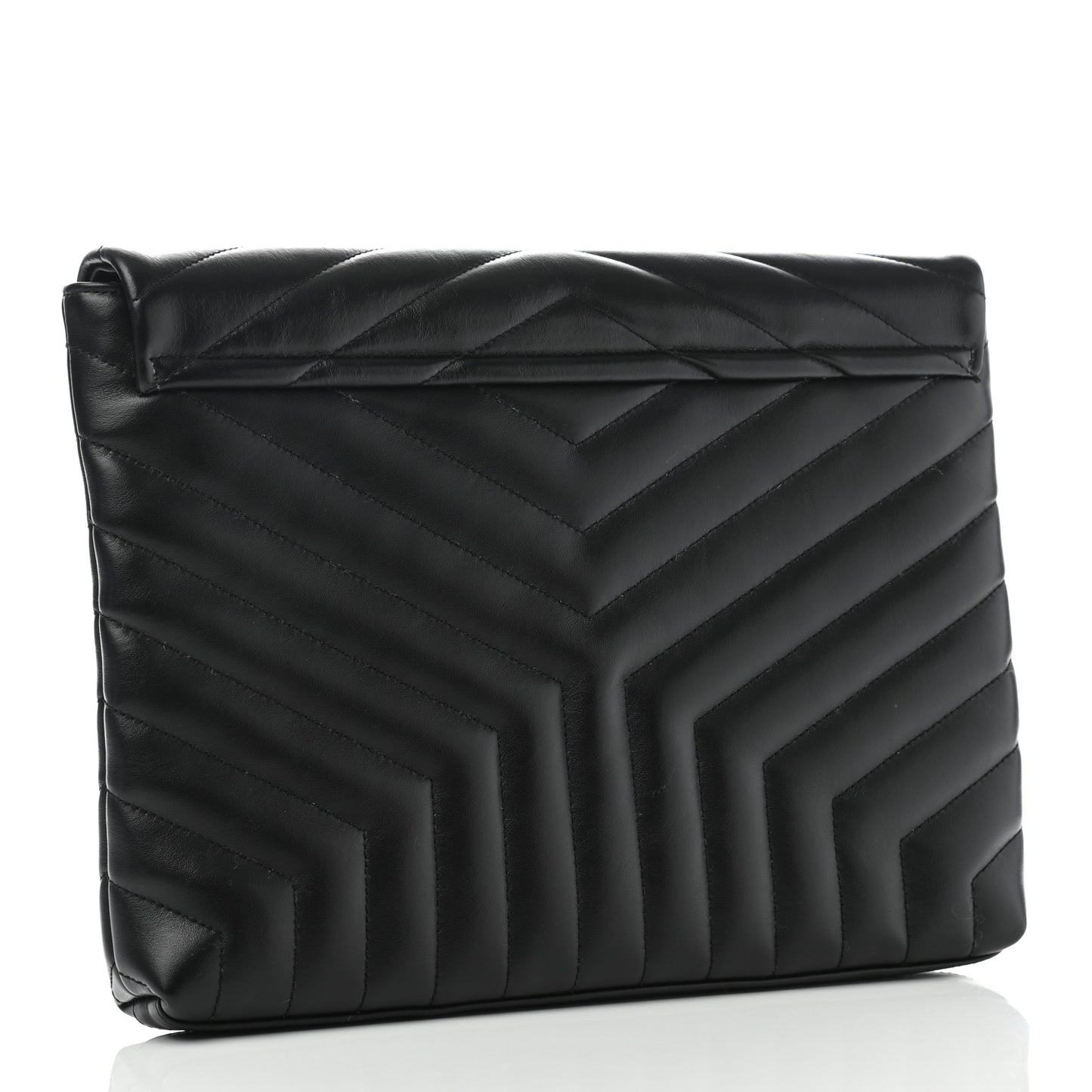 Calfskin Y Quilted Monogram Loulou Document Holder Black