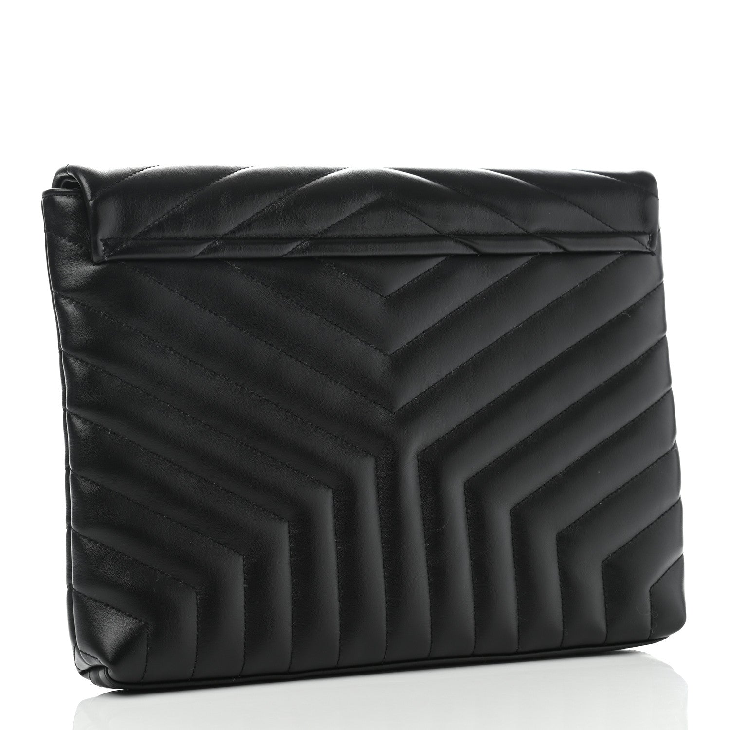 Saint Laurent Calfskin Y Quilted Monogram Loulou Document Holder Black 3 of 6