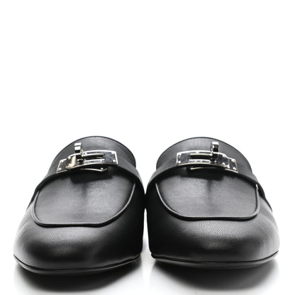 Hermes Goatskin Oz Mules 39.5 Black 2 of 9