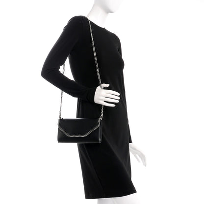 Stella McCartney Eco Alter Nappa Falabella Clutch with Chain Bag Black 2 of 7