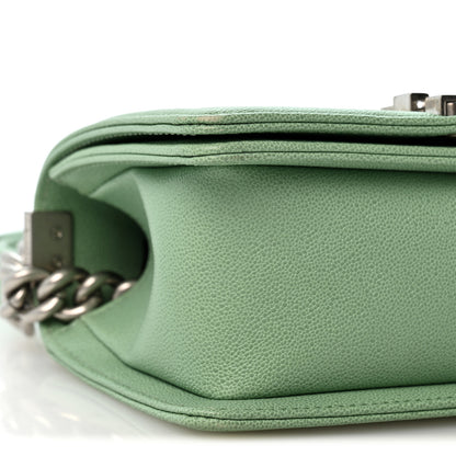 Chanel Caviar Quilted Small Boy Flap Green 9 of 12
