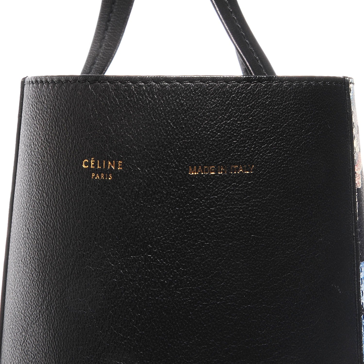Celine Lambskin Floral Vertical Cabas Potiron 5 of 9