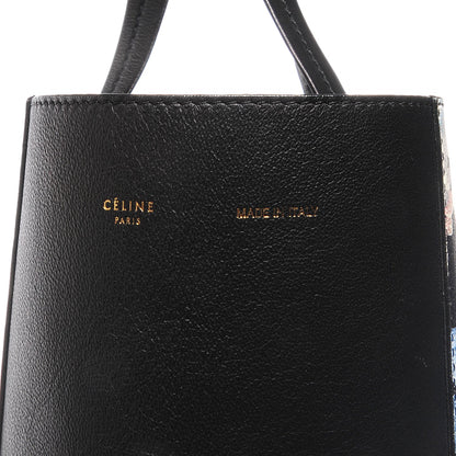 Celine Lambskin Floral Vertical Cabas Potiron 5 of 9