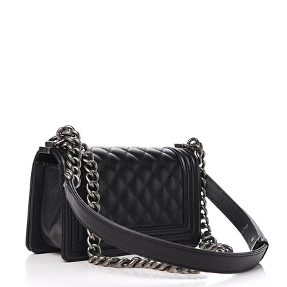 Chanel Caviar Quilted Small Boy Flap Black 2 of 9